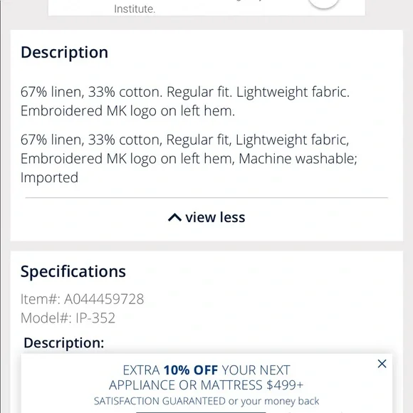 Michael kors men’s linen blend shirt - Picture 2 of 7